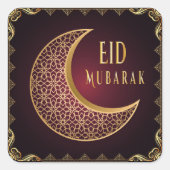 Eid Mubarak Square Sticker (Voorkant)
