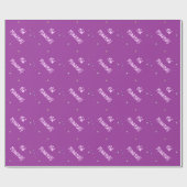 Eid Mubarak sterren paars en goud Cadeaupapier (Vlak)