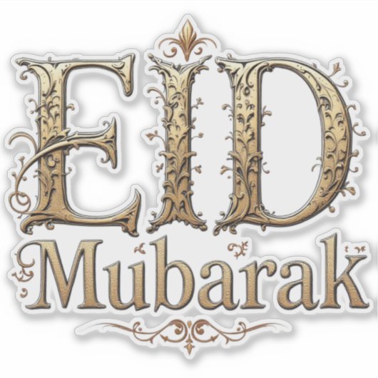 Eid Mubarak Sticker (Voorkant)