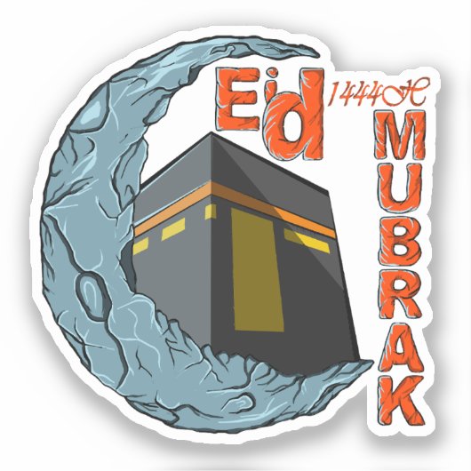 Eid mubarak sticker (Voorkant)