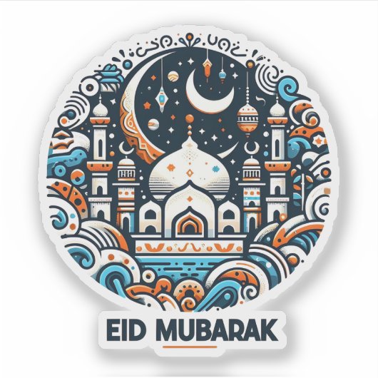 Eid Mubarak Sticker (Voorkant)