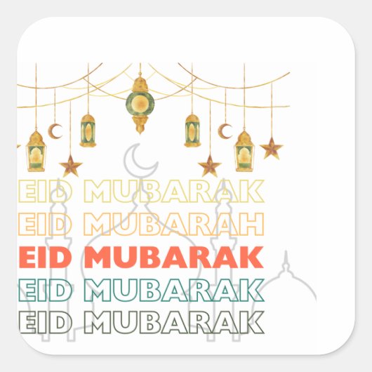 Eid mubarak stickers (Voorkant)