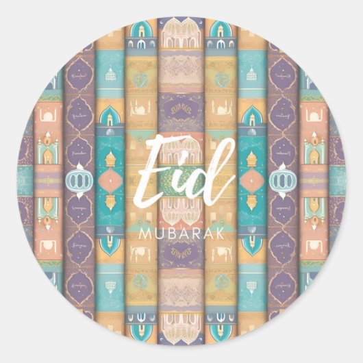 Eid Mubarak-Stickers Ronde Sticker (Voorkant)