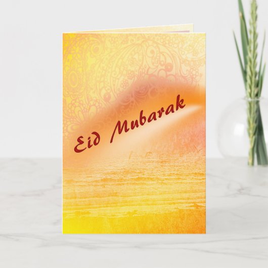 Eid Mubarak - Sunset Eid Holiday Kaart (Voorkant)
