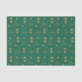 Eid Mubarak Tissue Paper - Elegant Groen Goud Tissuepapier (Voorkant)