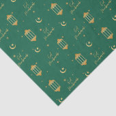 Eid Mubarak Tissue Paper - Elegant Groen Goud Tissuepapier (Detail)