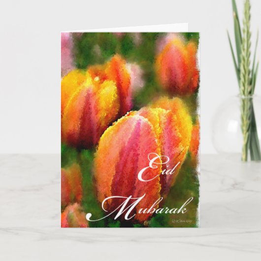 Eid Mubarak-Tulpen Feestdagen Kaart (Voorkant)