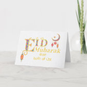 Eid Mubarak van de Amerikaanse lantern moonsterren Kaart (Voorkant)