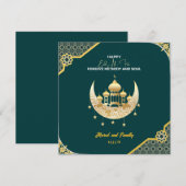 Eid Mubarak, Vier een vreugdevolle Eid met Stunnin Feestdagenkaart (Voorkant / Achterkant)