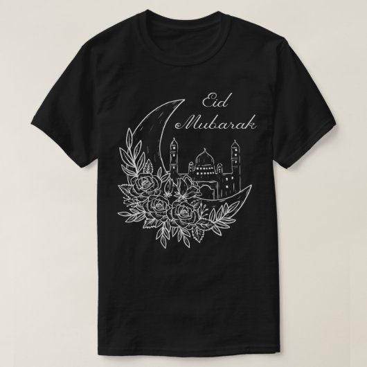 Eid Mubarak vieren Eid Al Adha of Eid Al Fi T-shirt (Design voorkant)