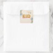 Eid mubarak vierkante sticker (Tas)