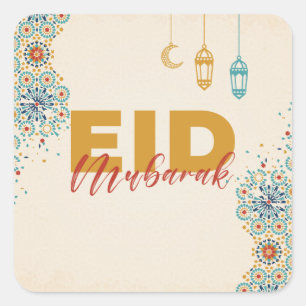 Eid mubarak vierkante sticker