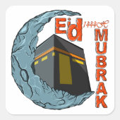 Eid mubarak vierkante sticker (Voorkant)