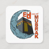 Eid mubarak vierkante visitekaartje (Achterkant)