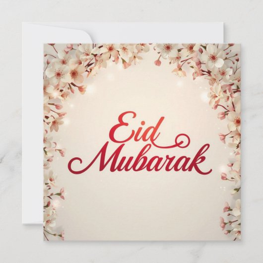 Eid mubarak voor Eid Fitr kaart (Voorkant)