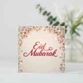 Eid mubarak voor Eid Fitr-kaart Bedankkaart (Staand voorkant)