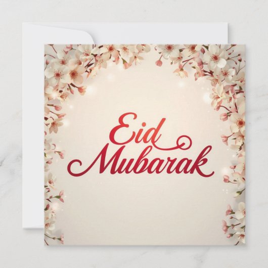 Eid mubarak voor Eid Fitr-kaart Bedankkaart (Voorkant)