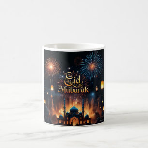 Eid Mubarak vuurwerkviering Koffiemok