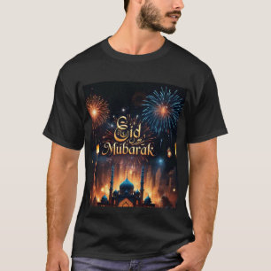 Eid Mubarak Vuurwerkviering Mannen Tshirt
