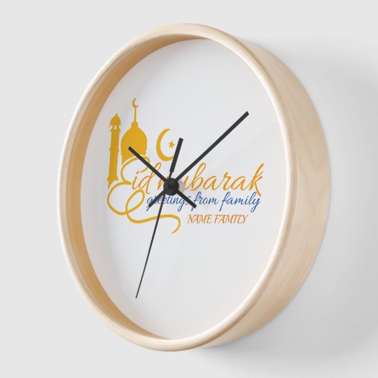 Eid mubarak Wandklok (Hoek)
