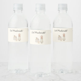 Eid Mubarak Waterfleslabels  Waterfles Etiket