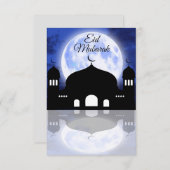 Eid Mubarak Wenskaart Bedankkaart (Voorkant / Achterkant)
