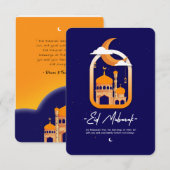 Eid Mubarak Wenskaart Bedankkaart (Voorkant / Achterkant)