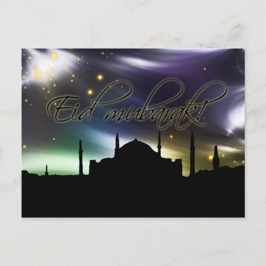 Eid mubarak wenskaart briefkaart (Voorkant)