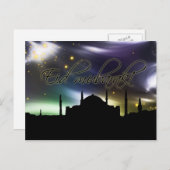 Eid mubarak wenskaart briefkaart (Voorkant / Achterkant)