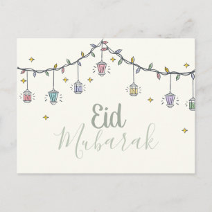 Eid Mubarak wenskaart for eid al fit Briefkaart
