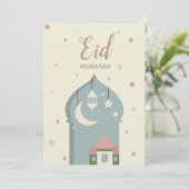 Eid Mubarak wenskaart for eid al fit Kaart (Staand voorkant)
