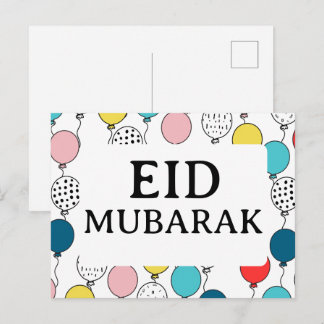 Eid Mubarak wenskaart for eid id al fitr Briefkaart