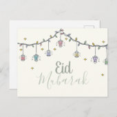 Eid Mubarak wenskaart voor eid al fit Briefkaart (Voorkant / Achterkant)