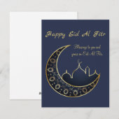 Eid Mubarak wenskaarten Feestdagenkaart (Voorkant / Achterkant)