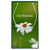 Eid Mubarak White daisy flower bag Klein Cadeauzakje (Achterkant)