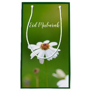 Eid Mubarak White daisy flower bag Klein Cadeauzakje