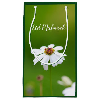 Eid Mubarak White daisy flower bag Klein Cadeauzakje