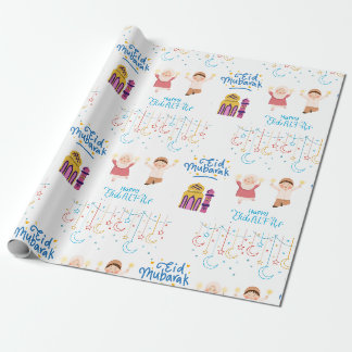 Eid Mubarak wit voor kinderen Cadeaupapier