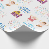 Eid Mubarak wit voor kinderen Cadeaupapier (Hoek)