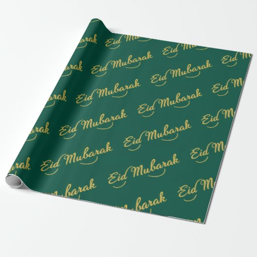 Eid Mubarak Wrapping Paper Cadeaupapier (Uitgerold)