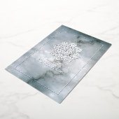 Eid Mubarak Zilveren Marmeren Folie Vakantiekaart Folie Feestdagenkaart (Gedraaid)