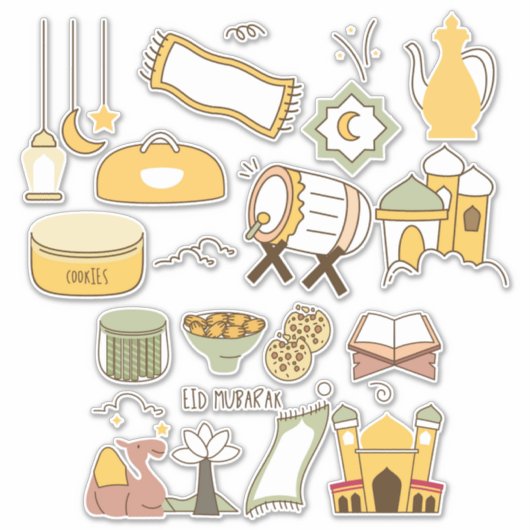 Eid Muslim Holiday Stickers (Voorkant)
