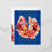 Eid Nowruz Double Lucky Goldfish Folie Briefkaart (Voorkant / Achterkant)