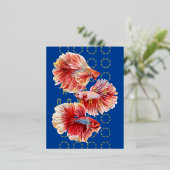 Eid Nowruz Lucky Goldfish Trio Folie Briefkaart (Staand Voorkant)