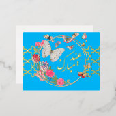 Eid Nowruz Mubarak Butterfly Folie Briefkaart (Voorkant / Achterkant)