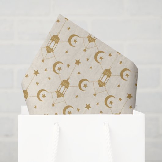 Eid of Ramadan Lantaarns & Halve Maan Naadloos Tissuepapier (Cadeauzakje)