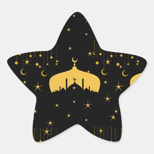 Eid op sterren ster sticker (Voorkant)
