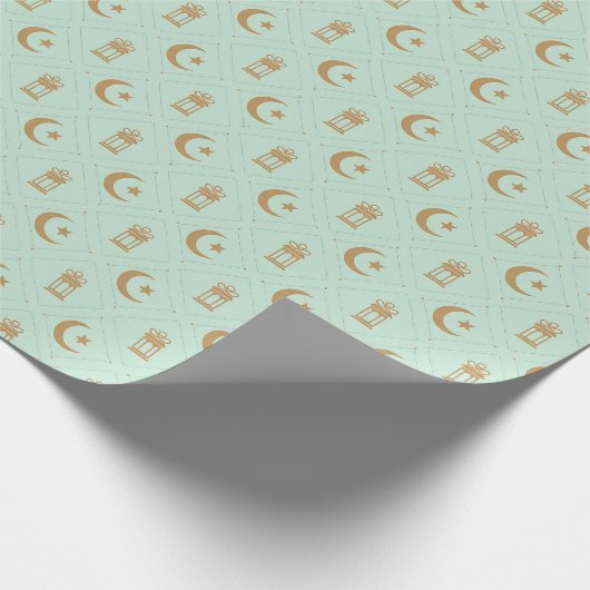  Eid or Ramadan Lanterns & Crescent Seamless  Cadeaupapier (Hoek)