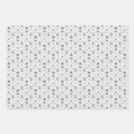  Eid or Ramadan Lanterns & Crescent Seamless  Inpakpapier Vel (Voorkant 2)