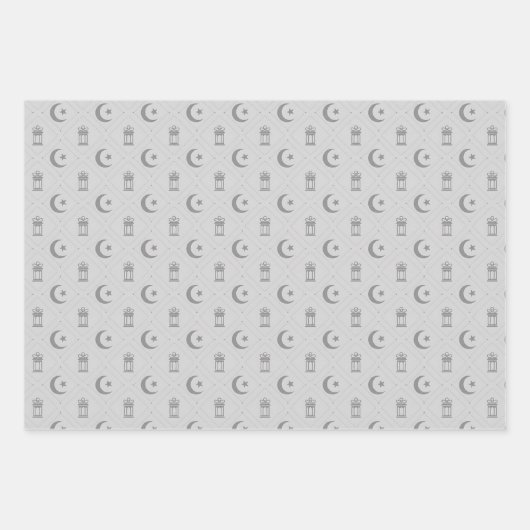  Eid or Ramadan Lanterns & Crescent Seamless  Inpakpapier Vel (Voorkant 2)